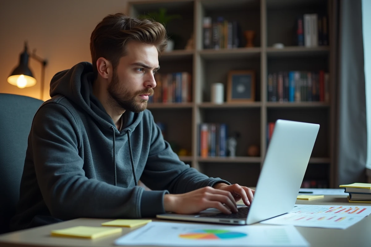 Analyste scrutant des rapports financiers de Rockstar liés à la date de sortie de GTA 6 sur son bureau