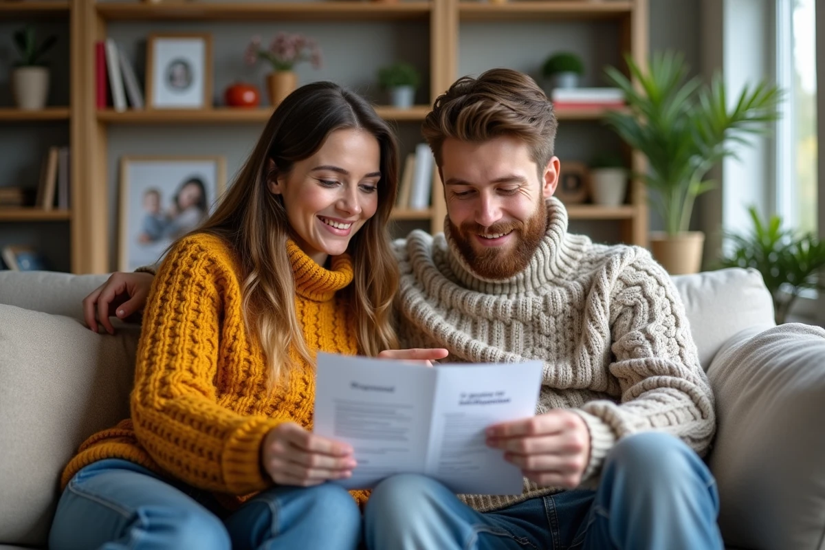 Jeune couple discutant d