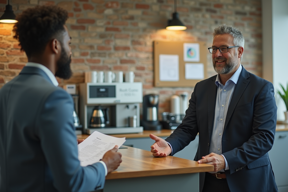 Homme respectueux refusant une demande dans la cuisine