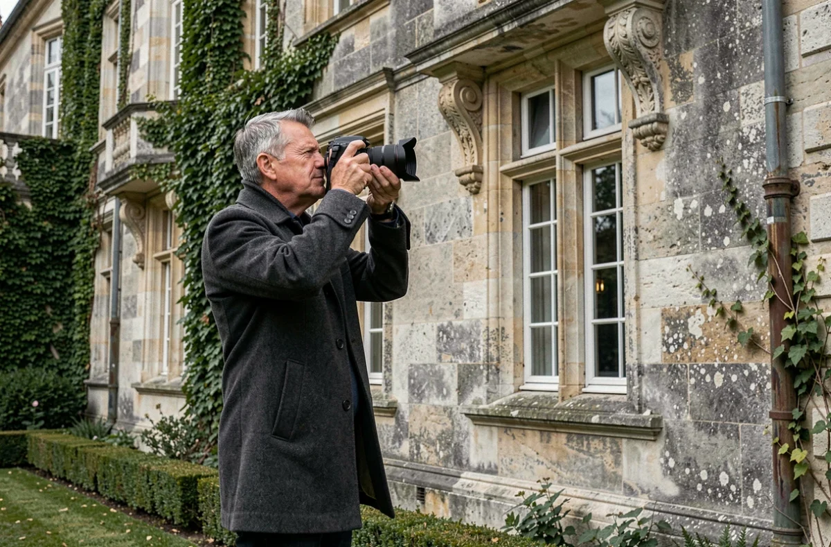 Nicolas Baudry Photographe immortalisant l'architecture d'un château historique dans le Val-d'Oise